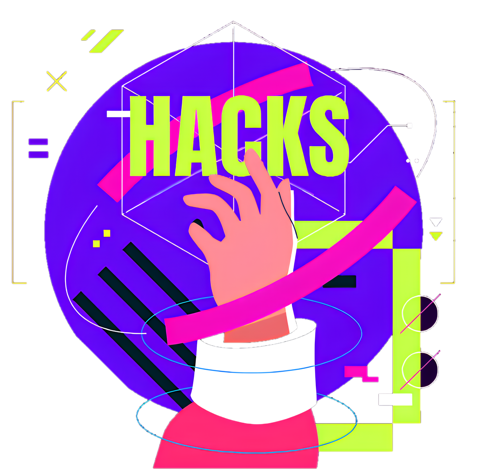 Meta Hackathon Hand Illustration